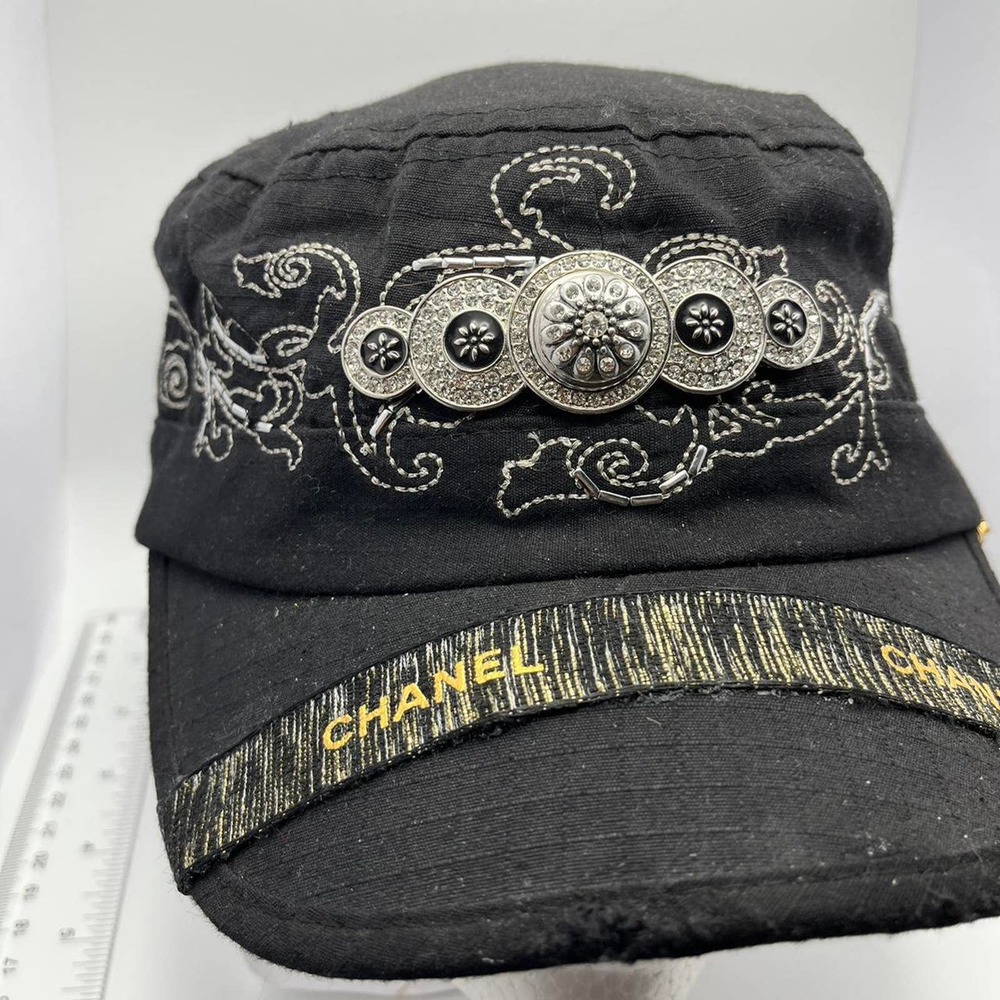 Silver black y2k hat